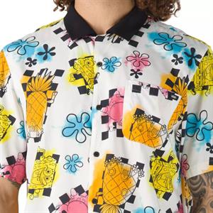 Camisa-Hombre-Vans-Vans x Spongebob Airbrush Woven-Blanco