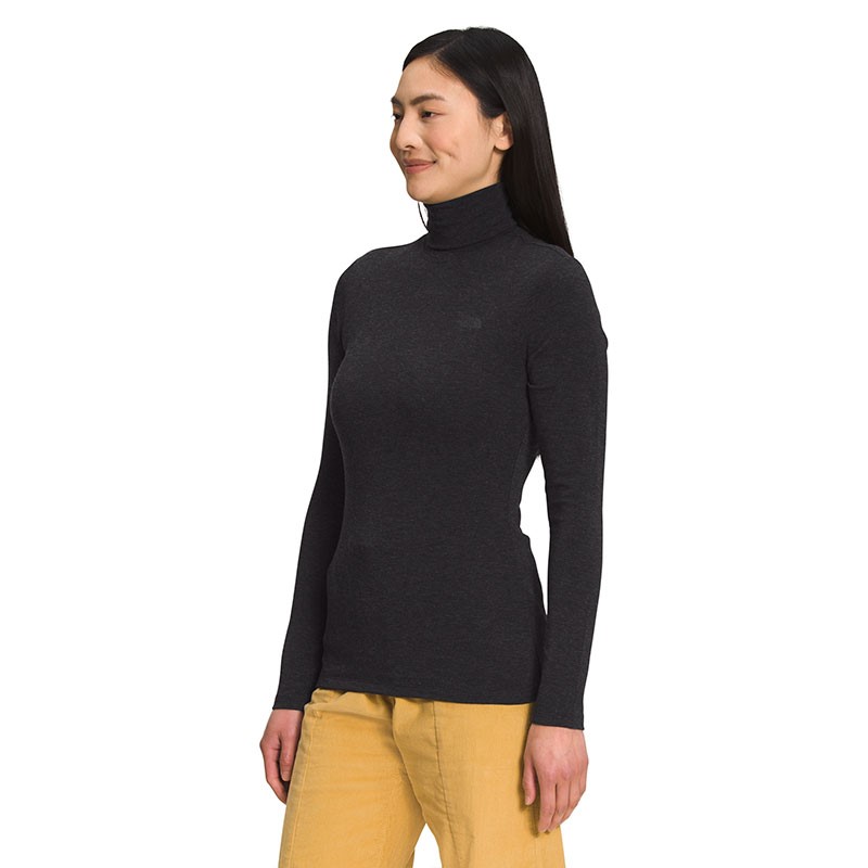 The North Face-Remera-W CITY STANDARD RECYCLED WOOL L/S TURTLENECK AN