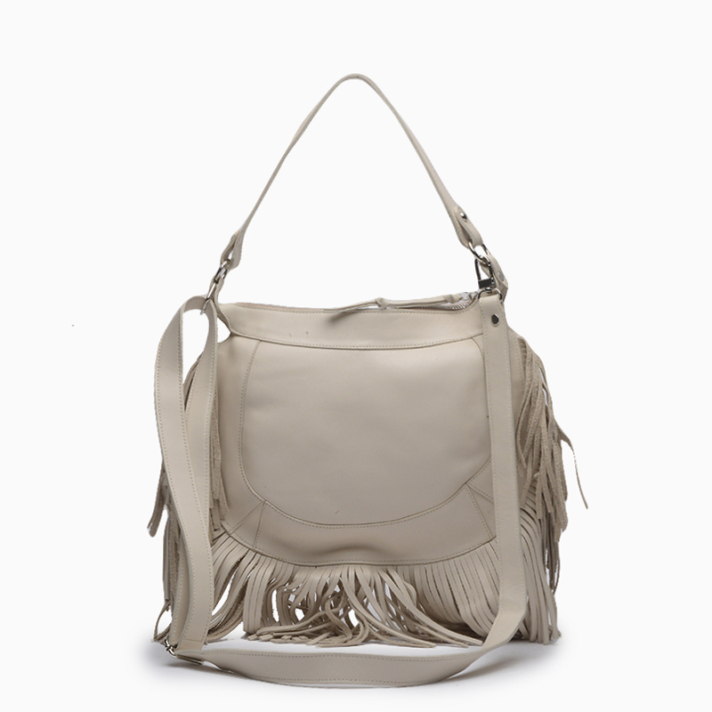Hush Puppies-Cartera-Bandolera cuero flecos Sharon SN