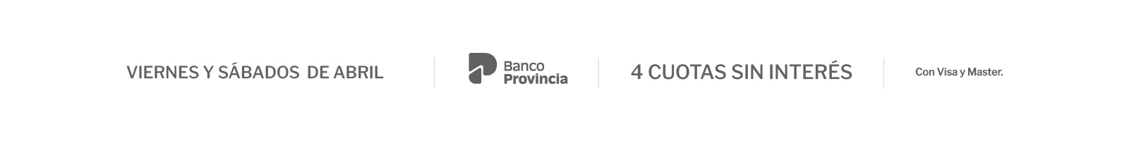 Promoción con Banco Provincia Cuotas