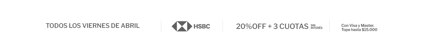 Promoción especial con Banco HSBC