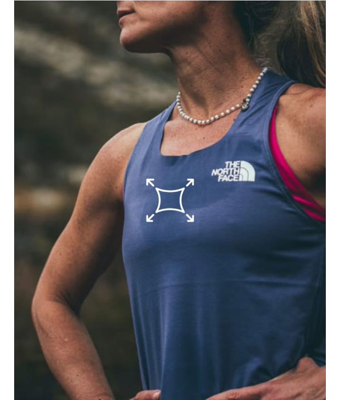 Camiseta FlashDry con icono de elasticidad