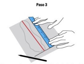 Paso 3 - Medir largo del pie con regla