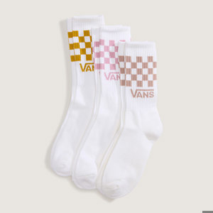 Vans-Medias-Classic Check Crew Tripack PD