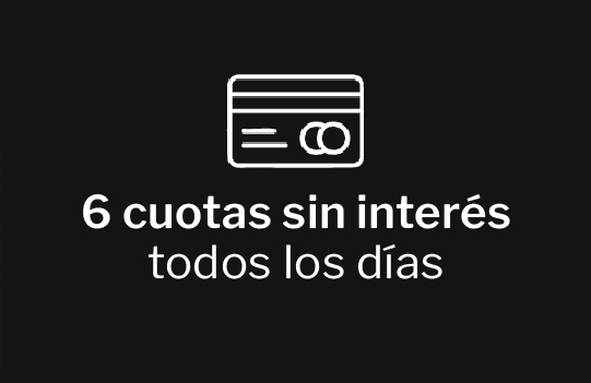 6 cuotas sin interés