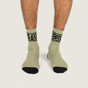 Vans-Medias-Warp Check Half Crew AN