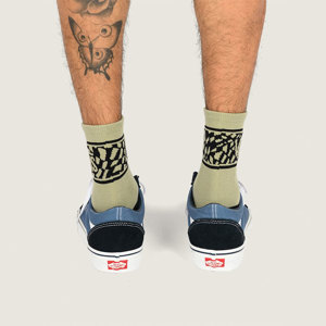Vans-Medias-Warp Check Half Crew FN