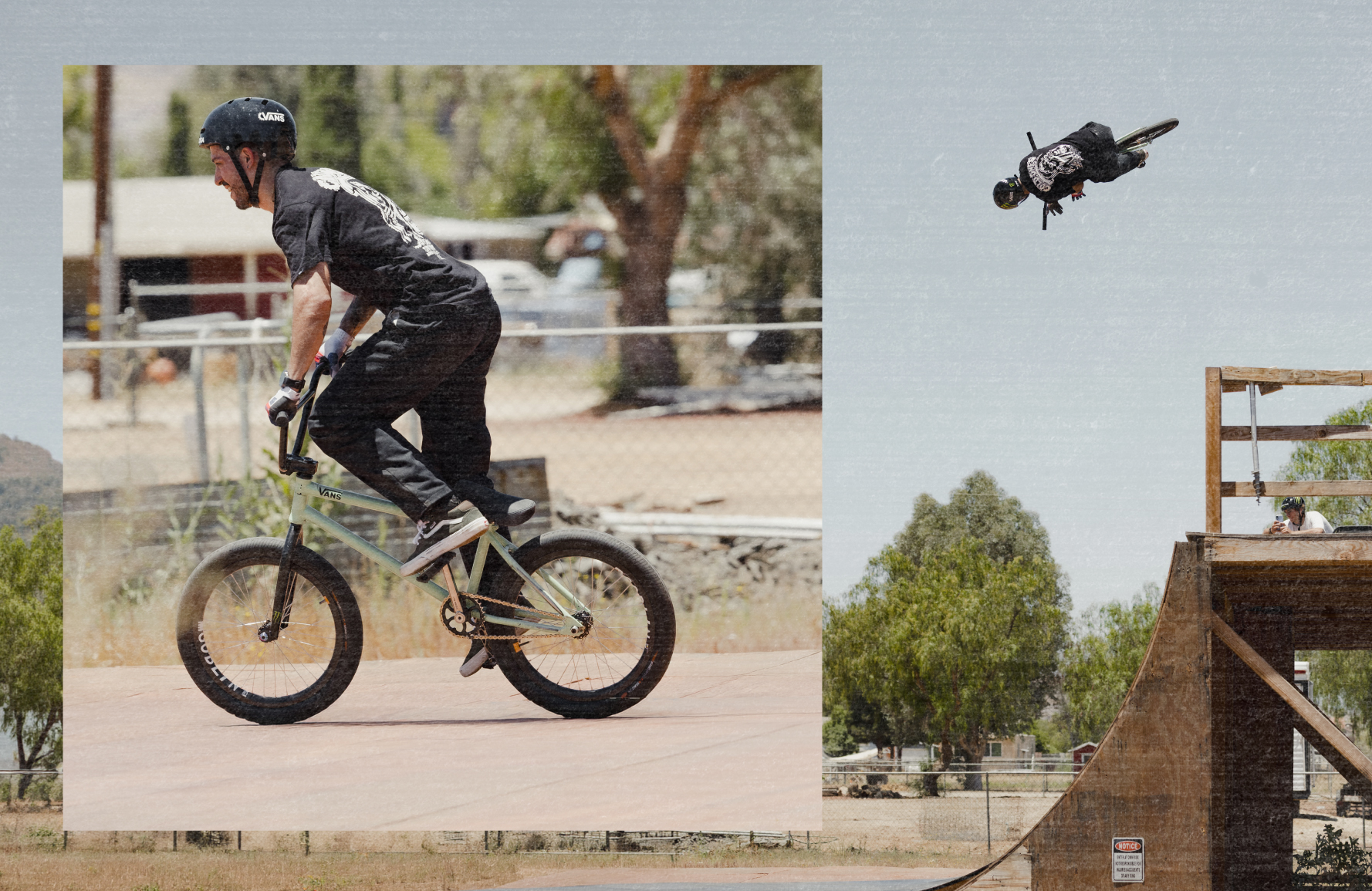 José Maligno Torres entrenando en una pista de BMX